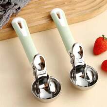 Cuchara de helado de acero inoxidable 304, excavadora antiadherente, cuchara de yogur para bolas de fruta de sandía, herramienta multifuncional para cocina y bar - Talla única - Ver 5