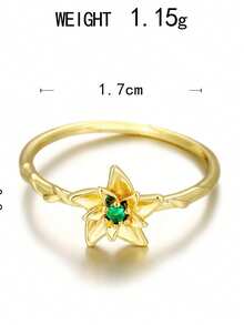 Fashion Luxury Rose Synthetic  Single Flower Ring Finger Ring Valentine's Day Gift - Nhiều màu - Xem 8