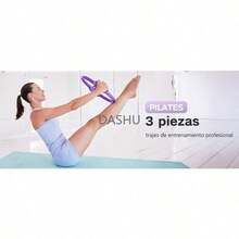 Pelota Pilates Pequeña y 1 Paar Calcetines de Yoga,Pilates Kit Casa Incluye Aro Pilates 25Pulgada,Anillo y Pelota Chica 25cm de Yoga,para Tonificar Los Músculos de Brazos y Muslos - Beis - Ver 3