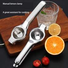 1pc Stainless Steel Manual Lemon Squeezer, Portable Fruit Juicer, Kitchen Tool - Multicolor - View 1