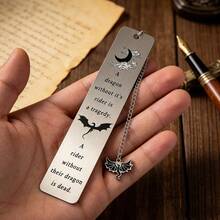 Fantasy Dragon Stainless Steel Bookmarks Fantasy Book Lover Book Charms Silver Chain Charms With Dragon Charms Dragon Lover Collectible Gifts Fantasy Gothic Bookmarks Student School Supplies Teacher Office Stationery - Multicolor - View 11