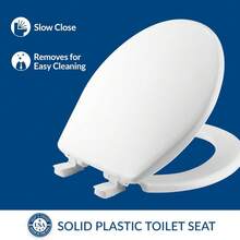 CYPNBemis 730SLEC Asiento de inodoro de cierre lento bisagras fáciles de limpiar y asiento de plástico duradero fabricado en Estados Unidos redondo color blancoFashion - 219747203 - Ver 3