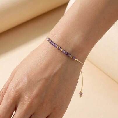 1 szt. Modna prosta bransoletka z 12 konstelacjami, bransoletka z półszlachetnego kamienia tanzanitu, taka sama bransoletka dla zakochanych i dziewczyn, odpowiednia do codziennych dojazdów do pracy i randek, prezenty dla rodziny, przyjaciół i zakochanych, prezenty urodzinowe, prezenty rodzinne, prezenty walentynkowe, prezenty dla sióstr, prezenty dla kobiet