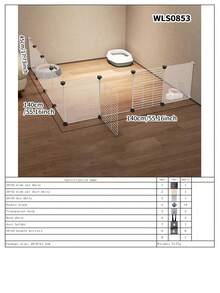 Easy Installation Rabbit Fence, Cat Cage, Pet Enclosure, Small Cat Isolation Gate, Small Animal Barrier, Iron Small Dog Teddy Fence, Indoor Home Use - Assembled Version - View 11