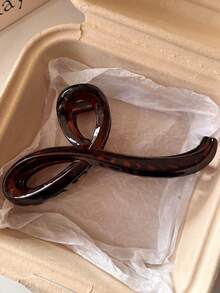 2个/1个女士棕绿色超大轻便塑料发夹，时尚百搭高端优雅简约纯色发爪，适合日常休闲、派对、通勤、海滩、丸子头、马尾辫、洗脸、化妆等场合，是女士优雅发饰的理想之选。 - 彩色 - 查看 6