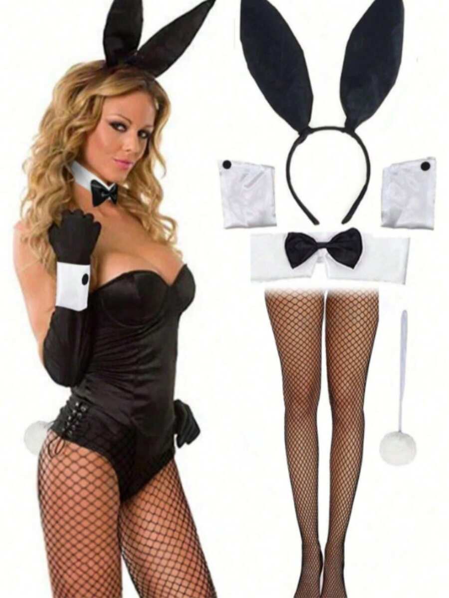 D EXCEED 3/4/5pcs Women's Easter Bunny Cosplay Costume Accessories - Suitable For Halloween, Cosplay Conventions, Theme Parties And Dress-Up Events - Multicolor - View 1