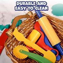 CYPNREADY 2 LEARN Herramientas de masa - Juego de 6 - Artes y manualidades para niños - Herramientas de escultura para enrollar cortar moldear y aplanar - Suministros de arte para cerámica y masaFashion - como en la foto - Ver 7