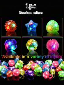 20/10个装 LED 多色橡胶发光环，带凸点果冻质感，款式多样，夜光效果出色，是生日派对、课堂奖励等的理想之选。也可用作生日礼物、派对礼品、情人节礼物、新年礼物、嘉年华派对用品、家居装饰、玩具、创意男士礼物。 - 多款 - 查看 10