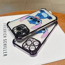 This Disney Lilo & Stitch Phone Case, Featuring Cartoon Characters Like Stitch And Angel, Boasts A Cute And Playful Design, A Simple And Stylish Appearance, And A Smooth And Comfortable Feel. It Offers Camera Protection, A Transparent And Fashionable Back Panel, And Reinforced Corners For Effective Drop Protection, Making It An Ideal Choice For Young People. This Phone Case Is Compatible With IPhone 17/16/15/14/13/...12/11/XR/XS/X Series And SamsungGalaxy S22, S23, S24, And S25 Series Phones. It's The Perfect Gift For Friends And Family. - Blue - View 11