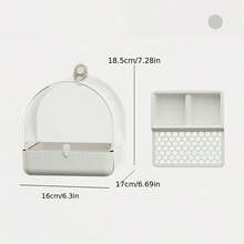 1pc Large Parrot Bathing Bowl, External Anti-Spill Bowl, Suitable For Cockatiel, Cockatoo, Macaw - Bath - View 11