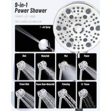 CYPNRegadera Manual Filtrada Alta Presión para Agua Dura con 7 Rociados Chorro Potente y Pausa Desmontable y Ajustable Piel y Cabello Sanos - Cromo VMASSTONE -003Fashion - 226911850 - Ver 4