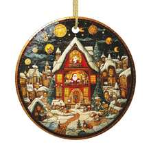 Santa Claus Christmas Tree Ceramic Christmas Hanging Ornament For Xmas Tree Wedding Holiday Party Home Decor - SantaClausChristmasTree - View 1