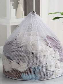 1pc Washing Machine Drawstring Laundry Bag With Rope Stopper, Exquisite Laundry Bag To Prevent Clothing Deformation. Machine Wash Specific, Thickened Mesh Bag, Laundry Mesh Bag Bundle Pocket. Laundry Storage And Organization, Storage&Organization Products, Home&Daily Necessities - Multicolor - View 2