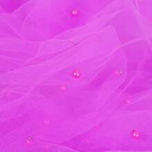 1件梦幻丝滑纯色珍珠薄纱，可用于制作婚礼头饰、甜点桌布、DIY服装面料 - 彩色 - 查看 65