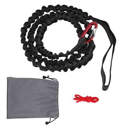 CYPNTOPINCN Cuerda de Remolque para Bicicleta Cuerda Elástica Elástica de Aleación de Nailon Cuerda de Tracción Portátil para Bicicleta de Montaña Correa de Tracción Elástica para Ciclismo NegroFashion