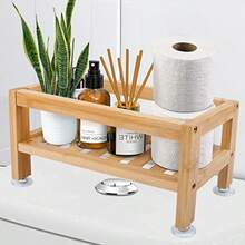 Organizador de baño para guardar sobre el inodoro organizador de baño para toallas de papel champús ahorro de espacio para espacio pequeño - como en la foto - Ver 8