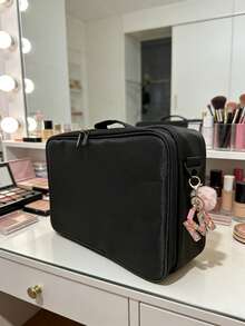 Nova Bolsa Cosmética de Tecido Oxford, Bolsa de Maquiagem de Viagem à Prova d'Água de Grande Capacidade, Organizador de Artigos de Toalete de Viagem, Organizador de Presentes Essenciais, Bolsa Organizadora de Acessórios com Zíper, Organizador de Esmalte e Cosméticos, Organizador de Perfumes, Bolsa de Maquiagem de Viagem, Organizador de Esmalte - Multicolorido - Visão 20