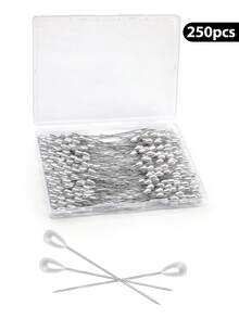 150/250/350Pcs Corsage Pins, Boutonniere Pins, Long Teardrop Pearl Head Pins, White Straight Head For DIY Decoration, Wedding, Jewelry Flower Decoration - White - View 7