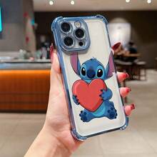 This Disney Lilo & Stitch Phone Case, Featuring Cartoon Characters Like Stitch And Angel, Boasts A Cute And Playful Design, A Simple And Stylish Appearance, And A Smooth And Comfortable Feel. It Offers Camera Protection, A Transparent And Fashionable Back Panel, And Reinforced Corners For Effective Drop Protection, Making It An Ideal Choice For Young People. This Phone Case Is Compatible With IPhone 17/16/15/14/13/...12/11/XR/XS/X Series And SamsungGalaxy S22, S23, S24, And S25 Series Phones. It's The Perfect Gift For Friends And Family. - 紫色 - 查看 8