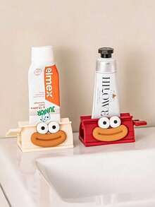 [Popular Choice] Easy-Squeeze Toothpaste Dispenser - Cute Big Mouth Design, Manual Bathroom Accessory For Effortless Toothpaste Use - Multicolor - View 4