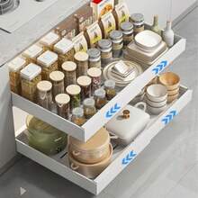 CYPNEMAGIE Cajones Deslizables para Cocina - Organizador Extraible Cocina 12.5 Pulgadas Ampliado a 20.5 Pulgadas Organizador de Cajones Fácil Acceso y Limpieza para Colocar y Quitar ObjetosFashion - como en la foto - Ver 1