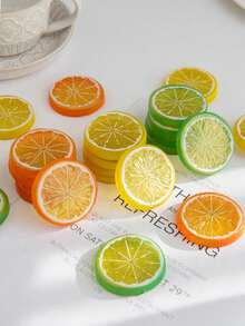 20pcs Artificial Plastic Lemon Slices, Suitable For Spring Wedding, Mother's Day, Valentine's Day, Vase Decor, Also For Home Dining, Bedroom Decor, Holiday Birthday Party, Outdoor Garden Decor - Color Mixing - View 5