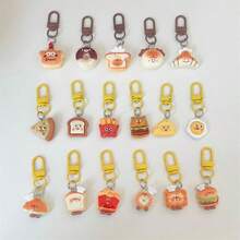 17件套可爱卡通食物玩具钥匙扣，学生背包挂件，情侣及闺蜜礼物配件 - 彩色 - 查看 5