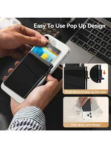 OBCREATOR 男士 RFID 防盗磁吸卡包 - 单视图钱包，黑色金属设计，适合各种场合，是度假和日常使用的理想之选，时尚配饰，经久耐用，男士礼物，周年纪念礼物，趣味礼物，小礼物，理想礼物，男士生日礼物 - 彩色 - 查看 8