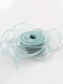 1 rolă de 10 yarzi, organza, panglică satinată cu margini ondulate granulare - panglică decorativă pentru buchete de nuntă de culoare solidă, potrivită pentru buchete lucrate manual, margini decorative pentru copt tort de ziua de naștere, împachetare cadouri, decorațiuni pentru petreceri, aranjamente florale, verde deschis/alb/roz/violet/vișiniu, panglică cadou - Multicolor - Vizualizare 18