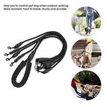 CYPNciciglow Correa para 4 Perros Correa para Perros de 4 Vías sin Enredos Correa para Perros de Nailon Múltiple Desmontable con Mango Acolchado Suave para Caminar y Entrenar Correa paraFashion - como en la foto - Ver 3