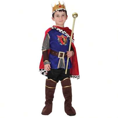 Disfraz de príncipe de cuentos de hadas para niños y niños, estilo europeo de la Edad Media, para Halloween, carnaval, desfile, fiesta, actuación en el escenario