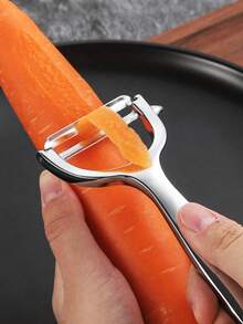 1 pieza Pelador de frutas de acero inoxidable, pequeña herramienta de cocina - Multicolor - Ver 1