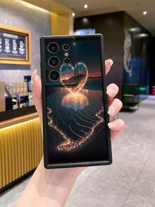 1个湖心相机图案防震手机壳，UV印刷，适用于三星/Galaxy/Infinix/Redmi/OPPO/VIVO/Realme安卓机型