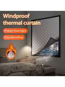 1片装防风保暖窗帘，冬季防风，卧室隔热膜，防寒密封窗膜，纱窗，遮光，窗户隔热套装