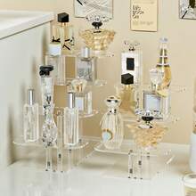 1 Set Acrylic Perfume Display Rack, Transparent Perfume Display Stand Suitable For Dressing Room, Showcase, Display Stand, Cosmetics Display Box - Clear - View 2