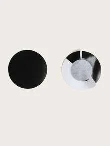 10/50/100片装黑色一次性超薄透气乳贴，隐形无痕乳贴，防止乳头凸出，私密用品 - 黑色 - 查看 2