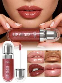 USHAS Shimmering Pearl Gloss Lip Gloss, Nourishing And Smooth Texture, Long-Lasting And Pigmented, Quick-Drying And Non-Sticky, Sparkling Liquid Lipstick, Suitable For Parties, Holidays And Daily Makeup, Christmas And Valentine's Day Gift - #06 - View 4