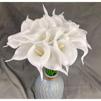 5朵仿真莲花，适用于婚礼装饰、新娘捧花、家居装饰、节日庆典、插花、工艺工具和材料、花园、绿植、卧室、户外、办公室、派对装饰、情人节、生日、毕业礼物、花园装饰、户外植物、园艺、仿真花