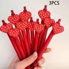 可爱简约情人节爱心主题按动式圆珠笔，校园设计返校及情人节系列，中性压笔 - 彩色 - 查看 10