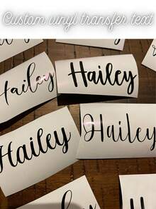 1pc/5pcs/10pcs/20pcs Personalized Name Stickers | Vinyl Decals, Black & White Options | Creative Cursive Art Name Labels, Ideal For Bridesmaid Gifts, Birthday Party Decorations | Customizable For Car Body, Hood, Window, Shop Window,Wallpaper Stickers Wall - Multicolor - View 3