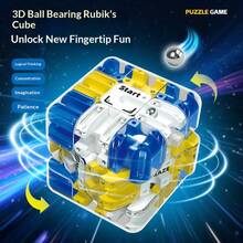 畅销3D滚球迷宫魔方3x3x3竞赛逻辑思维专注力训练益智玩具，完美礼物 - 彩色 - 查看 3