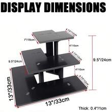 1pc Black & White Multi-Tier Storage Rack | Minimalist Style Desktop Organizer, Suitable For Home And Kitchen! Can Be Used To Organize Tableware, Stationery, Snacks Or Cosmetics. - Black and White - View 13