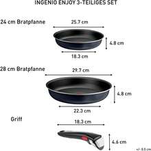 Set di pentole e padelle - (misura 24/28cm + 1 manico) - Visualizzare 2