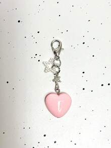 1件情人节礼物，独立风格心形星星钥匙扣，CCD相机吊坠，手账挂件，包包配饰