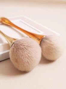 1pc Gold Powder Brush, Soft Face Makeup Brushes, Foundation Brush, Concealer Brush, Blush Brush, Contour Brush, Blush Brush, Bronzer Brush, Powder Brush, Foundation Brush, Blush Brush - Rose Gold - View 3