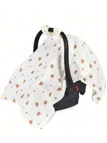 1pc Baby Carrier Seat Cover, Stroller Canopy, Soft Breathable Lightweight Muslin, Dust & Sun Protection, Ergonomic Design Suitable For Infant Travel - Baby Stroller Cover - View 8