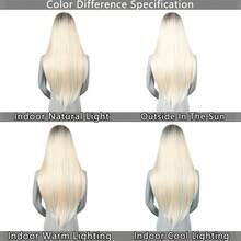 13x4蕾丝前假发，酒红色、渐变铂金色、渐变棕色可选，自然发际线，适合日常佩戴和角色扮演，男女通用 - 彩色 - 查看 7