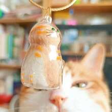 1pc Transparent Cat Hair Capsule Pendant, Pet Hair Memorial Keychain, Suitable For Cat Lovers, Can Be Used As Bag Charm Or Room Decor - Multicolor - View 3