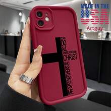 Compatible With IPhone 17 16 15 Pro Max Plus 16E 14 13 12 11 X XR  Letter Cross Advanced Fashion Gift Rugged Durable Shockproof Anti-Scratch Soft Silicone Case - Brown - View 4