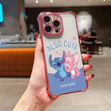 This Disney Lilo & Stitch Phone Case, Featuring Cartoon Characters Like Stitch And Angel, Boasts A Cute And Playful Design, A Simple And Stylish Appearance, And A Smooth And Comfortable Feel. It Offers Camera Protection, A Transparent And Fashionable Back Panel, And Reinforced Corners For Effective Drop Protection, Making It An Ideal Choice For Young People. This Phone Case Is Compatible With IPhone 17/16/15/14/13/...12/11/XR/XS/X Series And SamsungGalaxy S22, S23, S24, And S25 Series Phones. It's The Perfect Gift For Friends And Family. - 銀色 - 查看 10